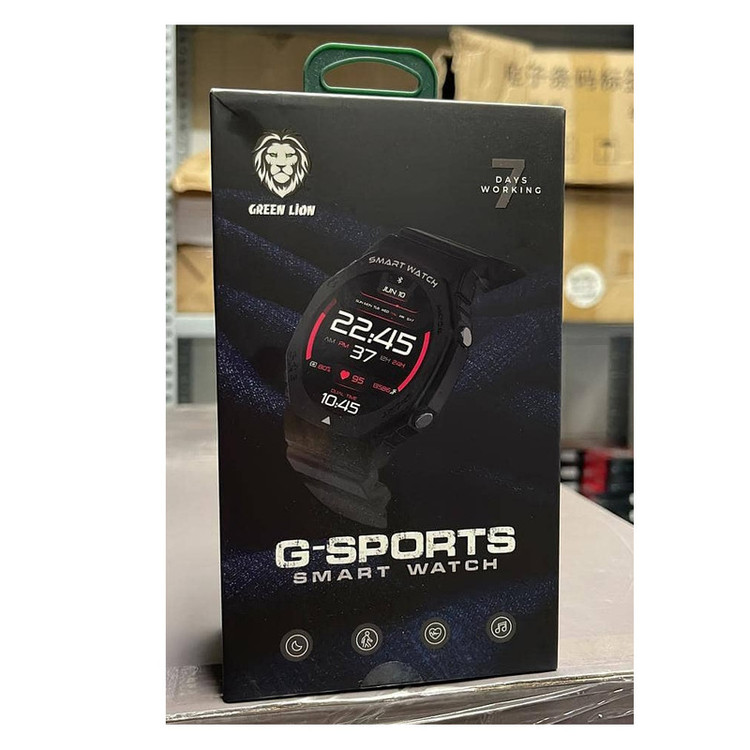 ساعت هوشمند گرین لاین مدل MOB SPORT 46 G ALGORITHM WATCH دارای قابلیت های کنترل موسیقی، شمارنده ضربان قلب، گام شمار، قابلیت مکالمه از طریق بلوتوث، پشتیبانی از زبان فارسی، بند سیلیکون