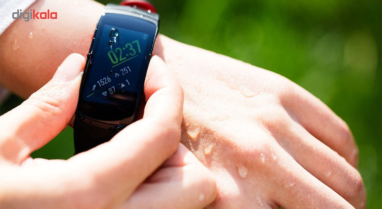 مچ بند هوشمند سامسونگ مدل Gear Fit 2 Pro Red سایز mm 125-165
