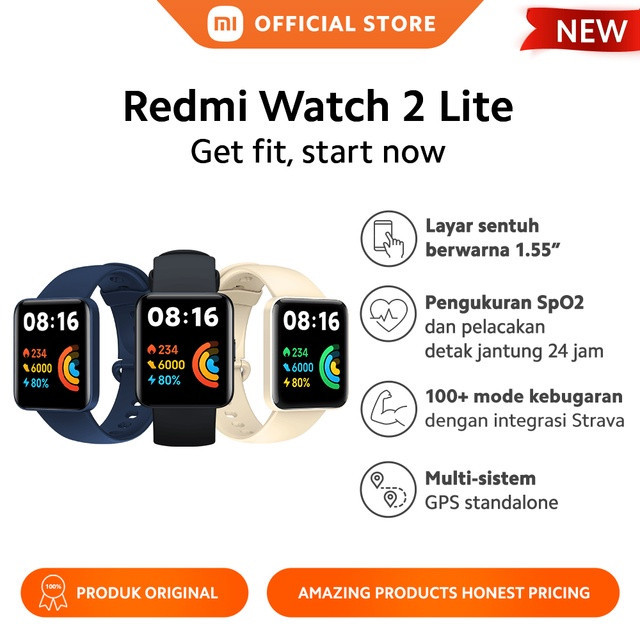 ساعت هوشمند شیائومی مدل MOH Mi Watch Lite بند سلیکونی