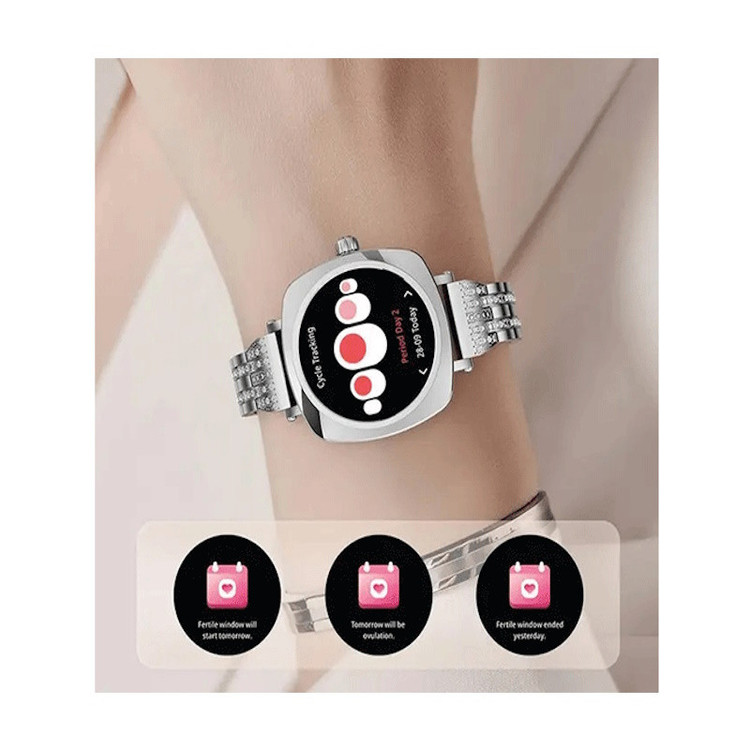 ساعت هوشمند گرین لاین مدل MOH SMART LEYLS WATCH دارای قابلیت مکالمه دارای قابلیت های قابلیت مکالمه از طریق بلوتوث بند فلز