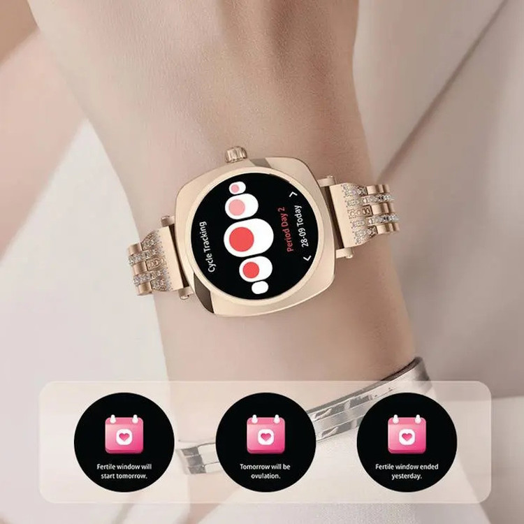 ساعت هوشمند گرین لاین مدل MOH SMART LEYLS WATCH دارای قابلیت مکالمه دارای قابلیت های قابلیت مکالمه از طریق بلوتوث بند فلز