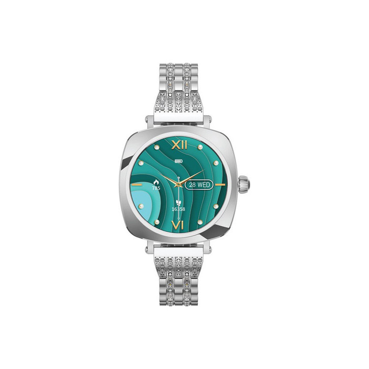 ساعت هوشمند گرین لاین مدل MOH SMART LEYLS WATCH دارای قابلیت مکالمه دارای قابلیت های قابلیت مکالمه از طریق بلوتوث بند فلز