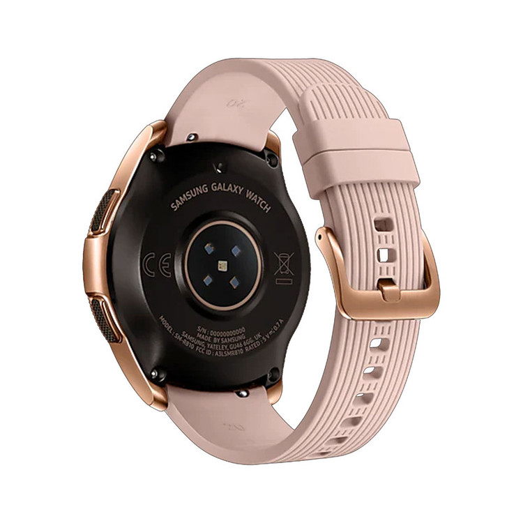 ساعت هوشمند سامسونگ مدل Galaxy Watch 42mm R810 Tizen بند سیلیکونی
