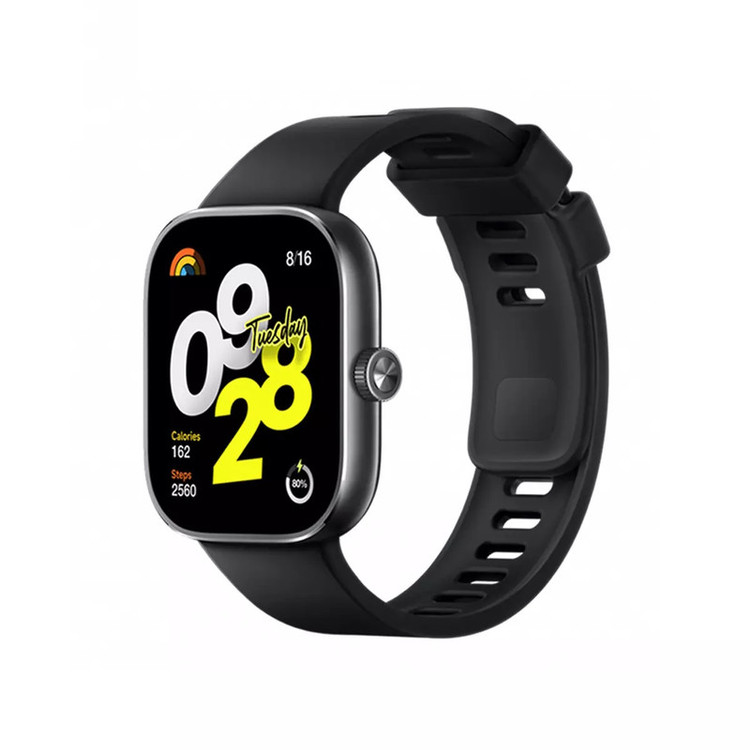 ساعت هوشمند شیائومی مدل Redmi Watch 4، مناسب برای ورزش، روزمره، رسمی، دارای قابلیتهای صفحه نمایش رنگی و لمسی، کنترل موسیقی بند سیلیکونی