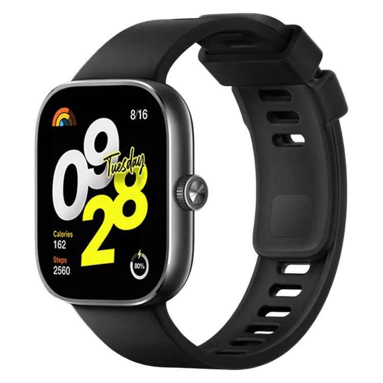 ساعت هوشمند شیائومی مدل Redmi Watch 4، مناسب برای ورزش، روزمره، رسمی، دارای قابلیتهای صفحه نمایش رنگی و لمسی، کنترل موسیقی بند سیلیکونی