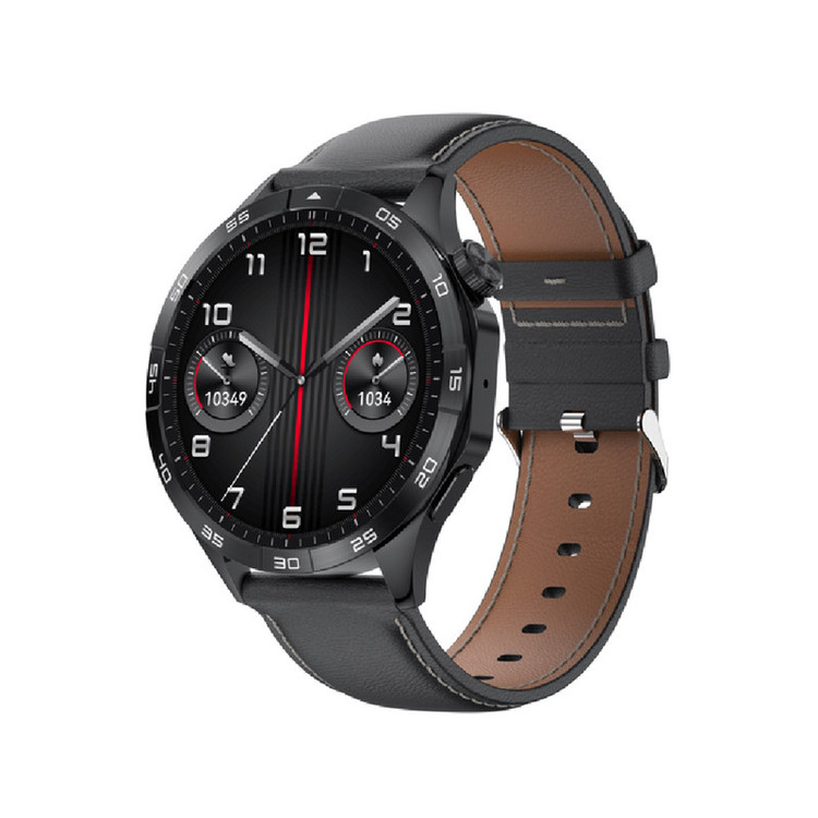 ساعت هوشمند 44 میلی متری گرین لاین مدل APY SMART WATCH STYLE OPTIMA بند چرم مصنوعی