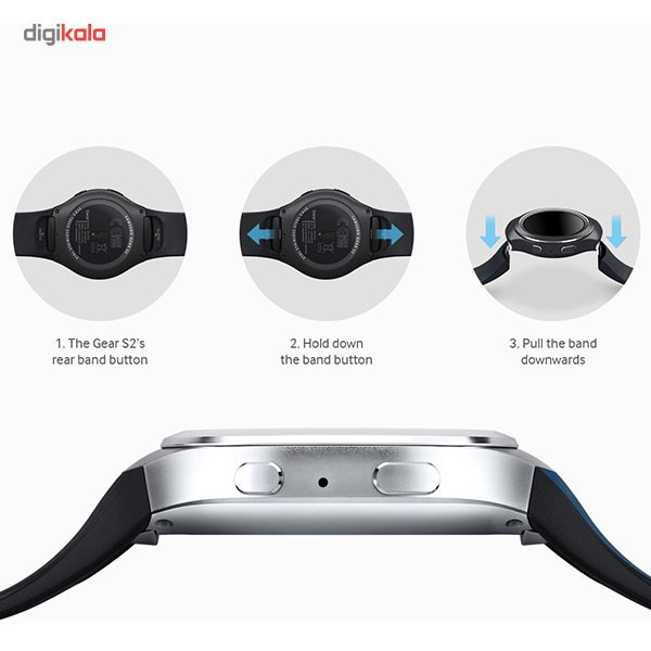 ساعت هوشمند سامسونگ مدل Gear S2 SM-R720 بند لاستیکی