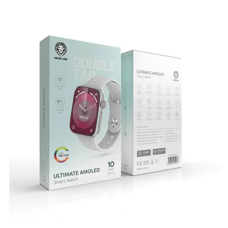 ساعت هوشمند گرین لاین مدل KDT ULTIMATE WATCH ORGINAL دارای قابلیت های صفحه نمایش رنگی، صفحه نمایش لمسی، قابلیت مکالمه از طریق بلوتوث، پشتیبانی از زبان فارسی در منو و سیستمعامل بند سیلیکون