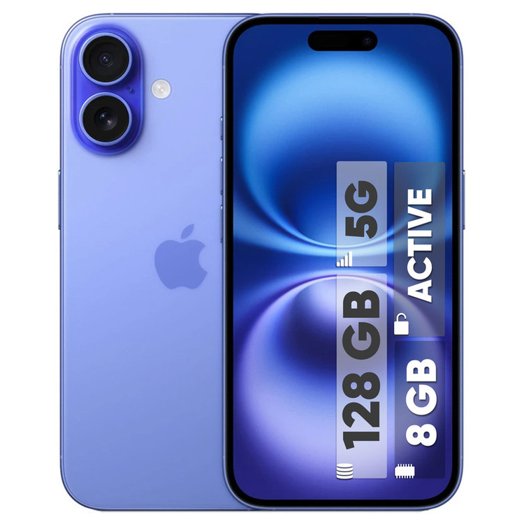 گوشی موبایل اپل مدل iPhone 16 CH دو سیم کارت ظرفیت 128 گیگابایت و رم 8 گیگابایت - اکتیو