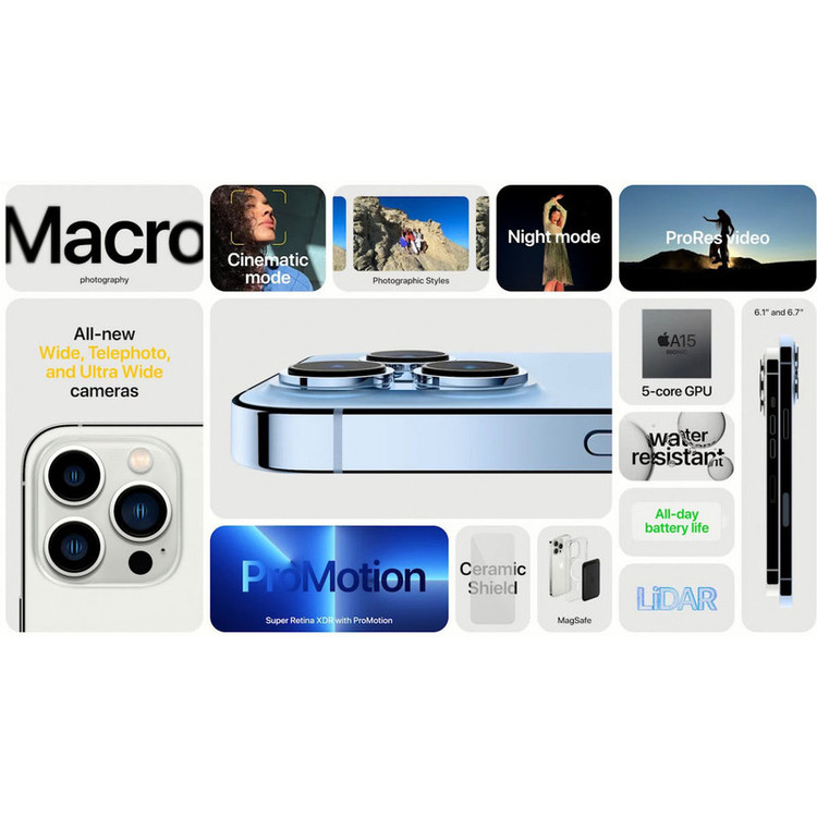 گوشی موبایل اپل مدل iPhone 13 Pro A2639 دو سیم کارت ظرفیت 512 گیگابایت و 6 گیگابایت رم - اکتیو