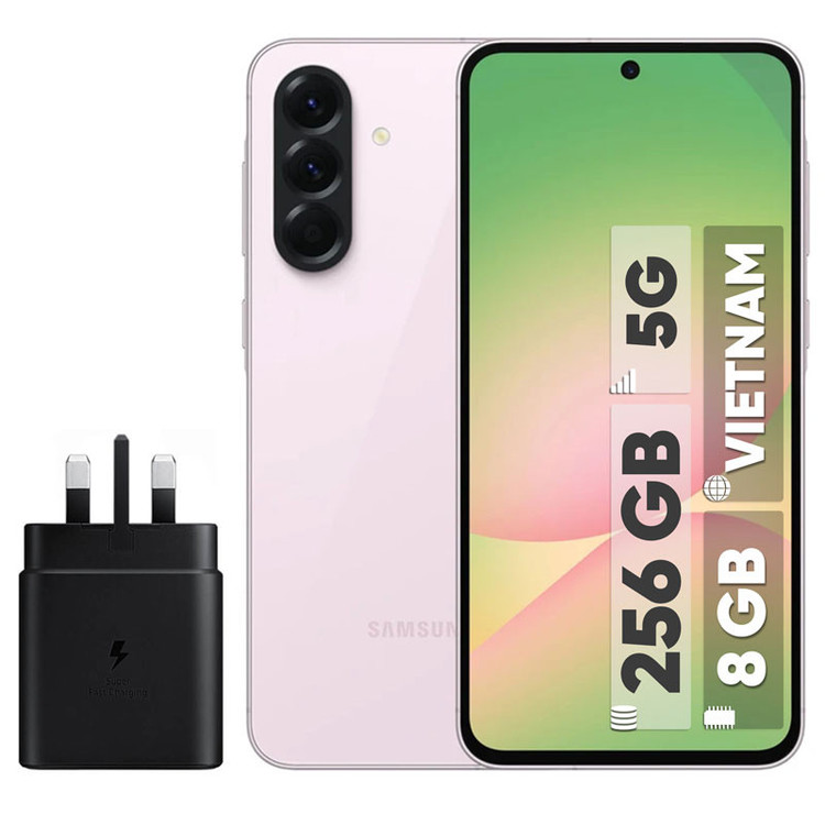 گوشی موبایل سامسونگ مدل Galaxy A56 دو سیم کارت ظرفیت 256 گیگابایت و رم 8 گیگابایت - ویتنام - به همراه شارژر 45 وات سامسونگ