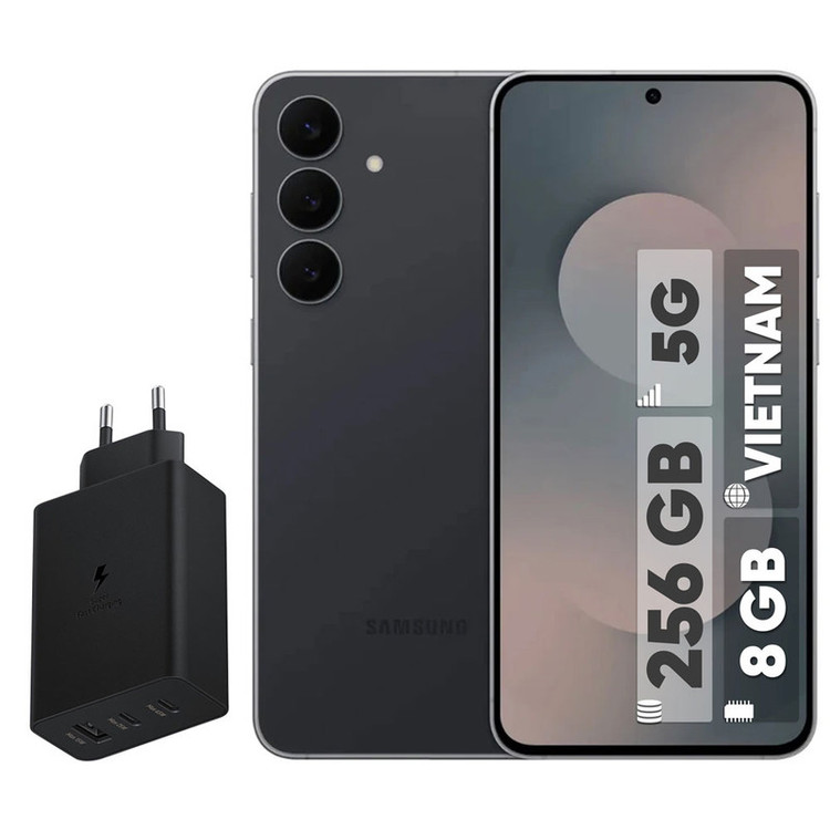گوشی موبایل سامسونگ مدل Galaxy S25 FE دو سیم کارت ظرفیت 256 گیگابایت و رم 8 گیگابایت - ویتنام - به همراه شارژ 65 وات سه پورت سامسونگ
