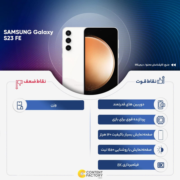 گوشی موبایل سامسونگ مدل Galaxy S23 FE دو سیم کارت ظرفیت 256 گیگابایت و رم 8 گیگابایت به همراه شارژر سامسونگ - ویتنام