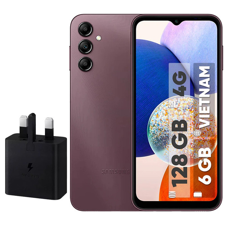گوشی موبایل سامسونگ مدل Galaxy A14 دو سیم کارت ظرفیت 128 گیگابایت و رم 6 گیگابایت به همراه شارژر سامسونگ - ویتنام