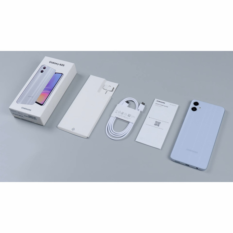 گوشی موبایل سامسونگ مدل Galaxy A05 دو سیم کارت ظرفیت 128 گیگابایت و رم 4 گیگابایت به همراه شارژر 25وات سامسونگ