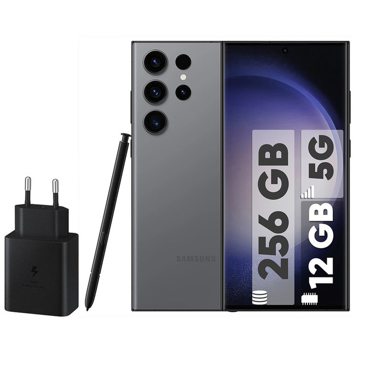 گوشی موبایل سامسونگ مدل Galaxy S23 Ultra دو سیم کارت ظرفیت 256 گیگابایت و رم 12 گیگابایت به همراه شارژر 45 وات سامسونگ - ویتنام