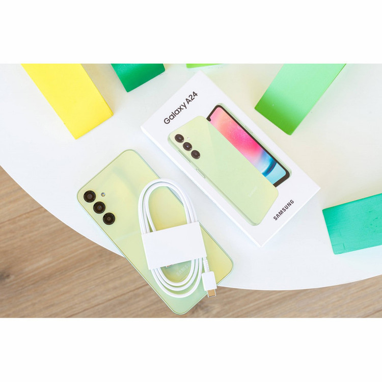 گوشی موبایل سامسونگ مدل Galaxy A24 4G دو سیمکارت ظرفیت 128 گیگابایت رم 4 گیگابایت همراه با شارژر 25 وات
