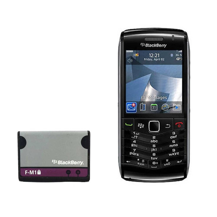 تصویر گوشی بلکبری Pearl 3G 9105 و باتری اصلی آن