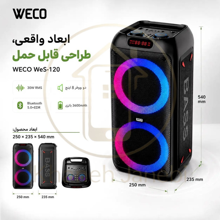 اسپیکر قابل حمل WeS-120