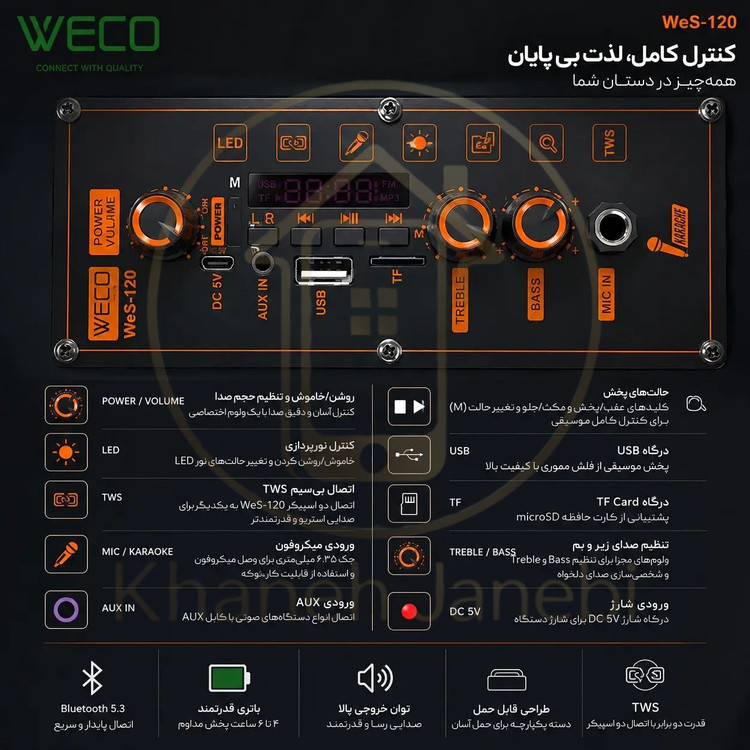 اسپیکر قابل حمل WeS-130