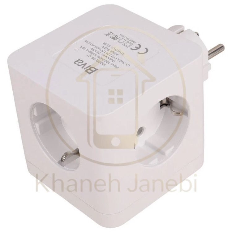 چند راهی برق و شارژر بیوا Biva PS-07 Power Strip دارای 3 پورت