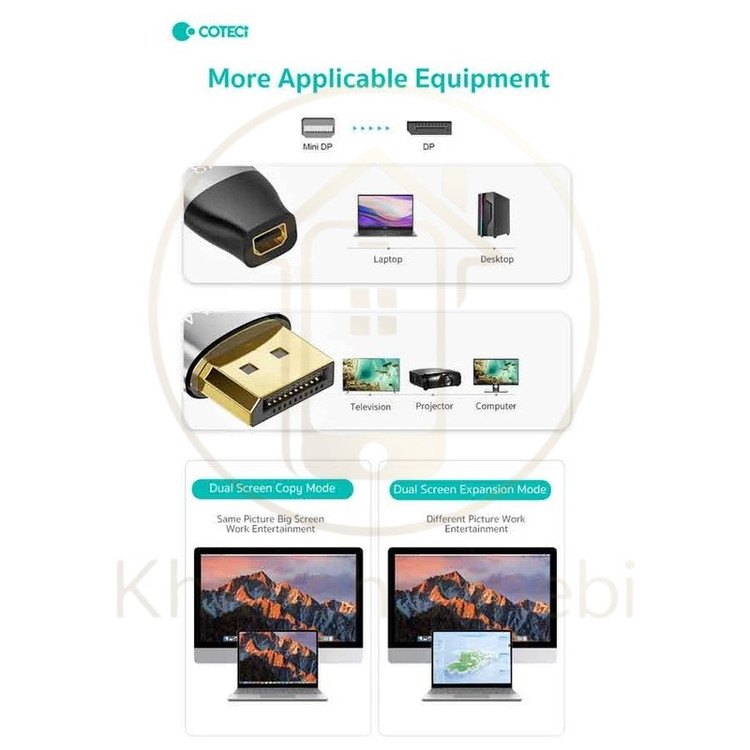 تبدیل DP به Mini DP1.4 کوتتسی Coteetci 87607