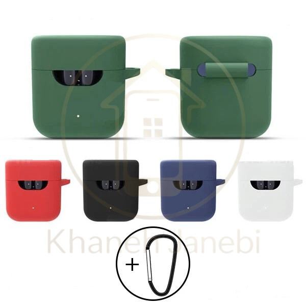 کاور محافظ سیلیکونی هندزفری کیو سی وای Xiaomi QCY T12 / T12S Earphone Silicone Case دارای قلاب آویز