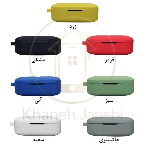 کاور محافظ سیلیکونی هندزفری کیو سی وای Xiaomi QCY T5 Earphone Silicone Case دارای قلاب آویز