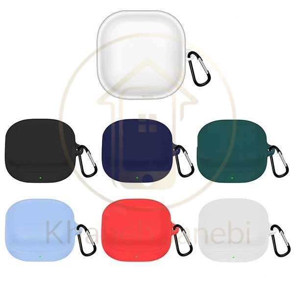 کاور محافظ سیلیکونی هندزفری سامسونگ Samsung Galaxy Buds 2 / Buds Pro / Buds Live دارای قلاب آویز