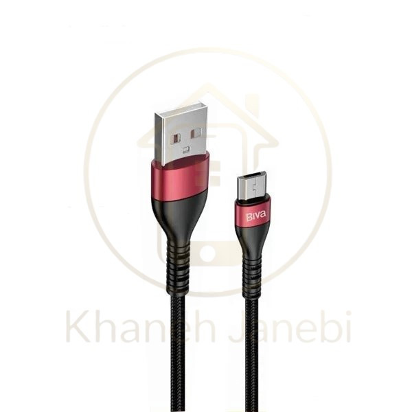 کابل میکرو یو اس بی بیوا Biva C-16V طول 1.2 متر شدت جریان 2.4 آمپر