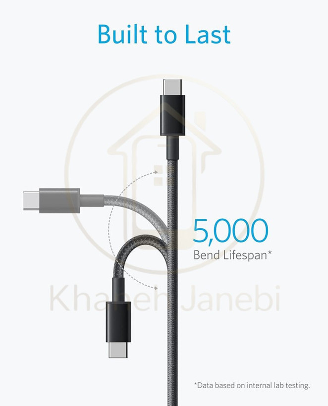 کابل شارژ دو سر تایپ سی انکر مدل ANKER A8752 USB-C PD 60W طول 1 متر