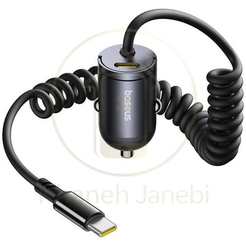 شارژر فندکی بیسوس Baseus Tiny Star Mini Car Charger C00035001121-01 توان 30 وات همراه با کابل متصل