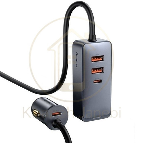 شارژر فندکی بیسوس Baseus Share Together CCBX-120C2 CCBT-A0G توان 120 وات
