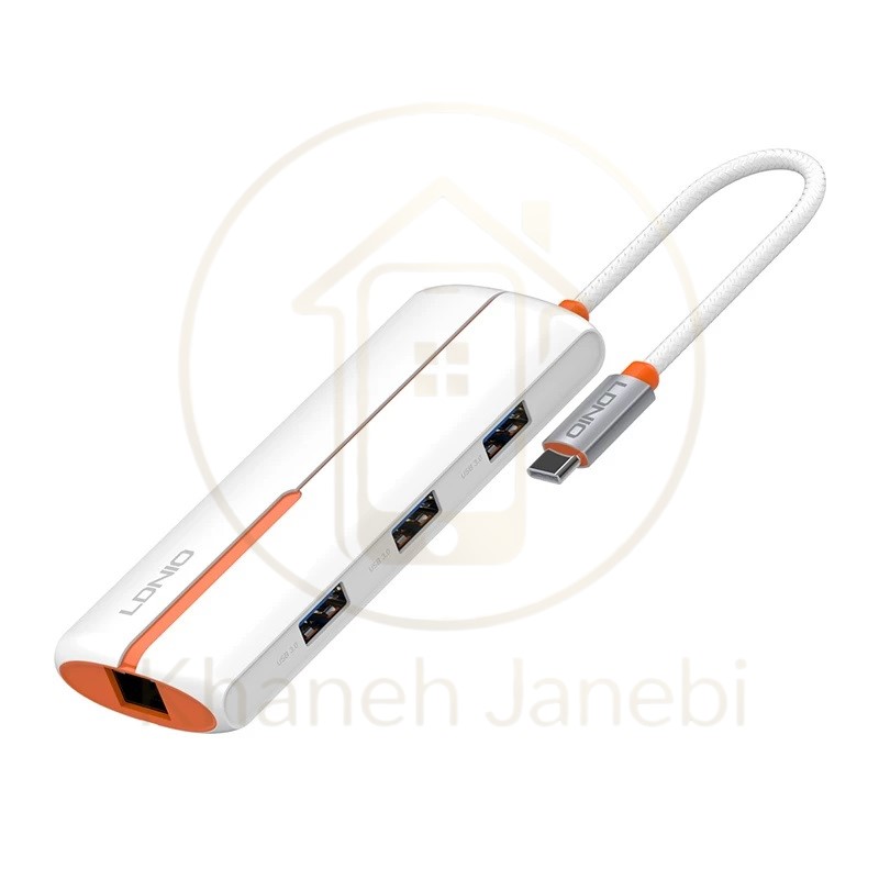 هاب 6 پورت تایپ سی الدینیو LDNIO DS-26U توان 100 وات