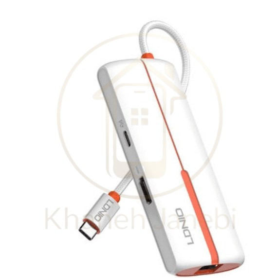 هاب 6 پورت تایپ سی الدینیو LDNIO DS-26H توان 100 وات