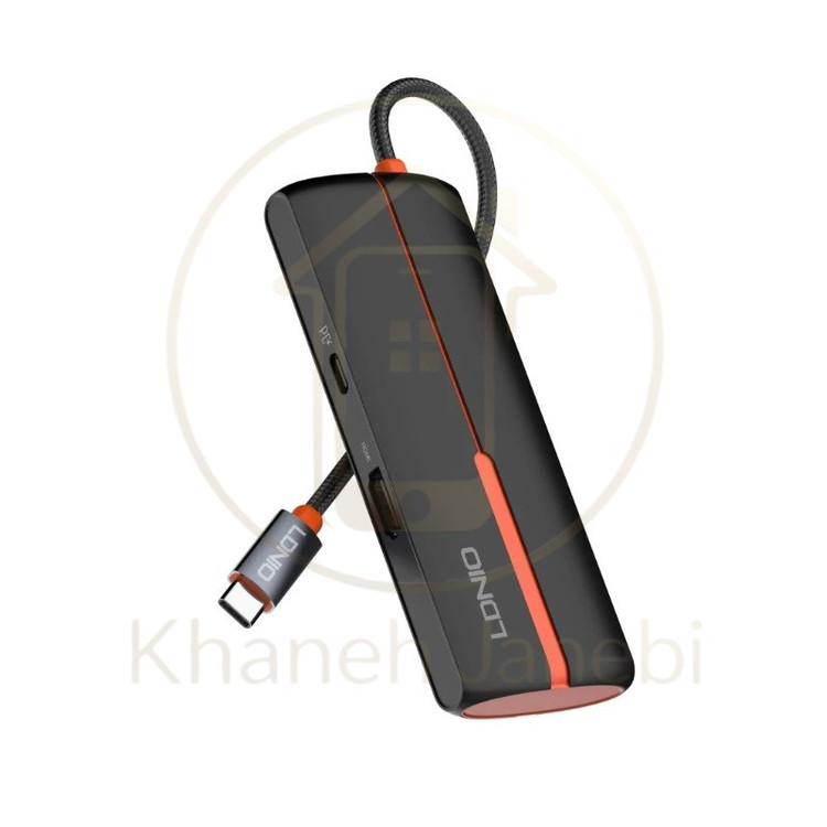 هاب 5 پورت تایپ سی الدینیو LDNIO DS-25H توان 100 وات