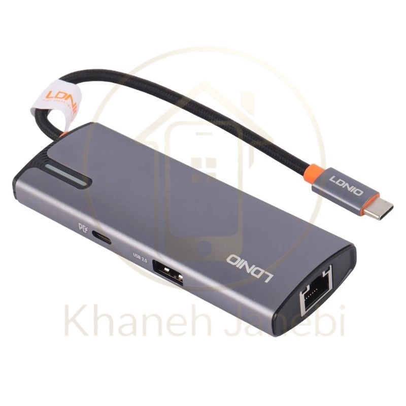 هاب 6 پورت تایپ سی الدینیو LDNIO DS-16U توان 100 وات