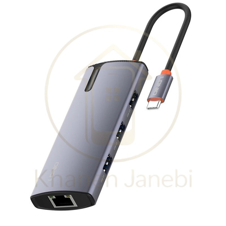 هاب 6 پورت تایپ سی الدینیو LDNIO DS-16U توان 100 وات