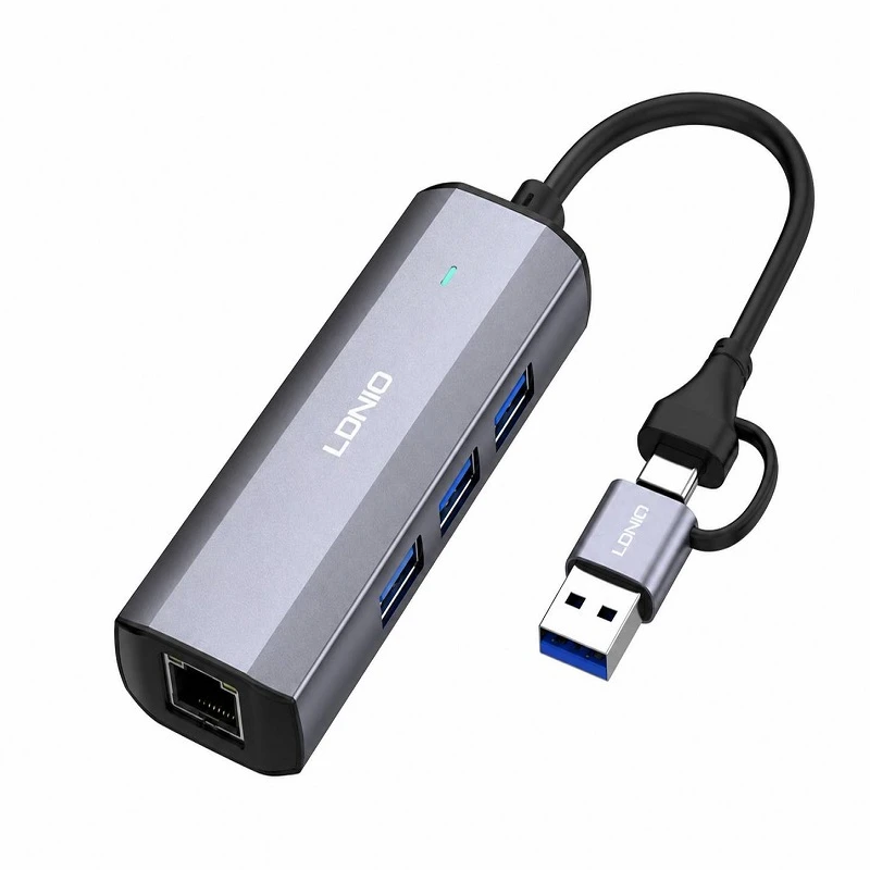 هاب 4 پورت تایپ سی الدینیو LDNIO Ds-124UC