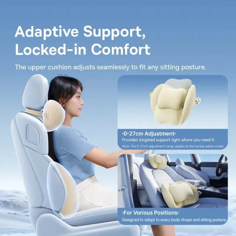 بالشت طبی پشت کمر خودرو بیسوس Baseus PrimeTrip VH2 Lumbar Pillow c01201