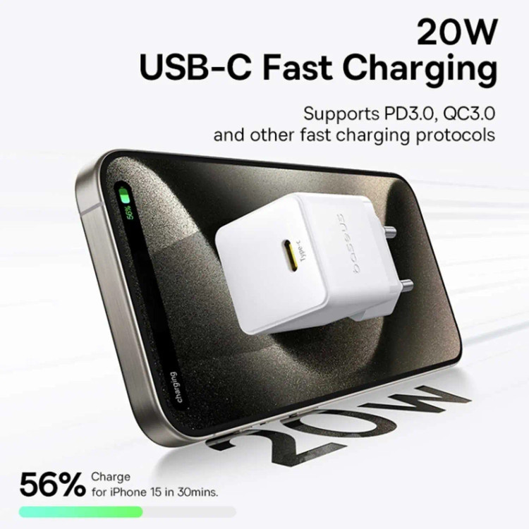شارژر دیواری بیسوس Baseus Palm 20W CCZC20CE توان 20 وات