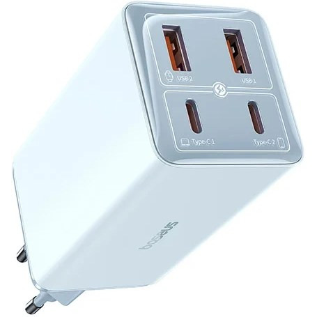 شارژر دیواری بیسوس Baseus GaN6 Pro 2C+2U EU P10162705112 توان 100 وات