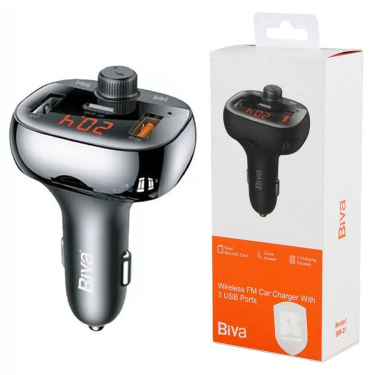 شارژر فندکی و پخش کننده بلوتوث بیوا Biva BM-01