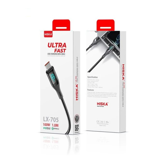 کابل USB به Type C هیسکا مدل LX-705 طول 1 متر اورجینال