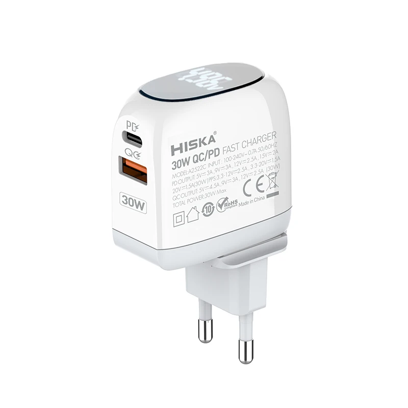 شارژر دیواری 30 وات هیسکا مدل HISKA H115PD 30W