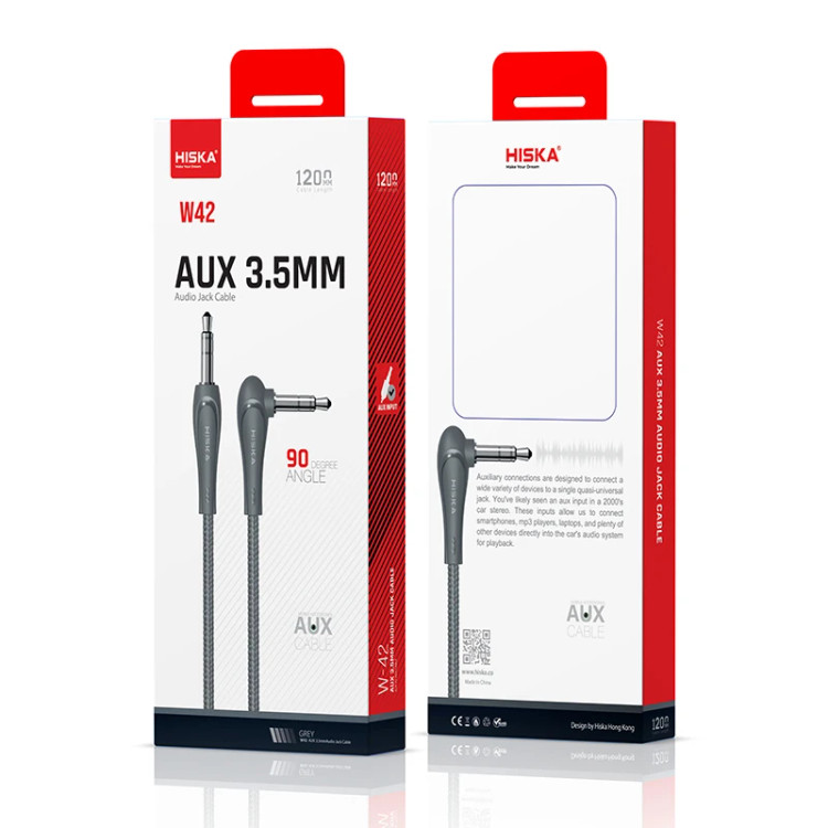 کابل AUX هیسکا مدل W42 طول 1.2 متر اورجینال