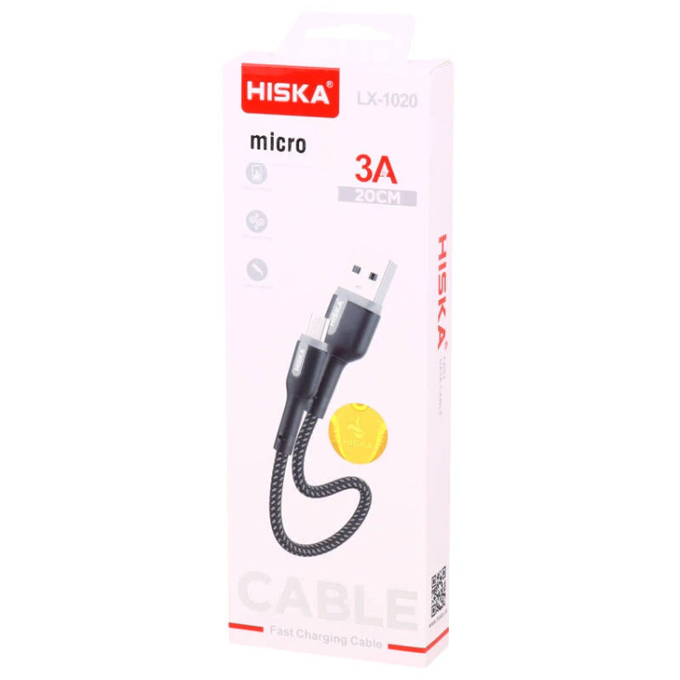 کابل تبدیل USB به MicroUSB هیسکا مدل LX-1020 طول 0.2 متر