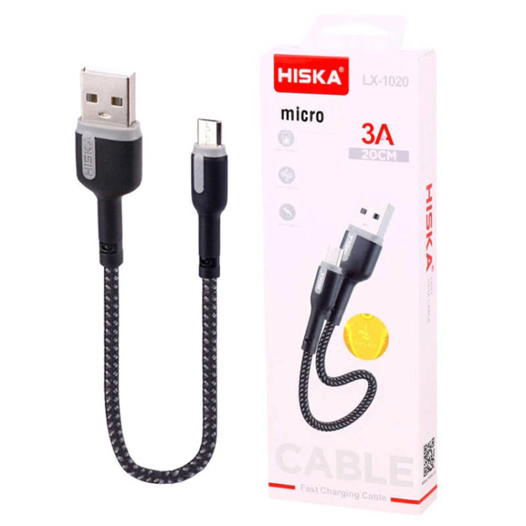 کابل تبدیل USB به MicroUSB هیسکا مدل LX-1020 طول 0.2 متر