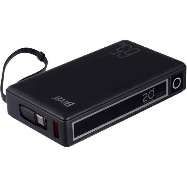 پاوربانک 20000 بیوا Biva BP-025 Fast Charging Power Bank توان 65 وات با کابل متصل