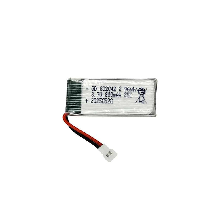 باتری لیتیوم پلیمر 3.7 ولت 800 میلی آمپری مدل 802042